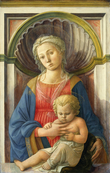 Fra Filippo Lippi, Madonna and Child, Italian, c. 1406 - 1469, c. 1440, tempera on panel, Samuel H. Kress Collection